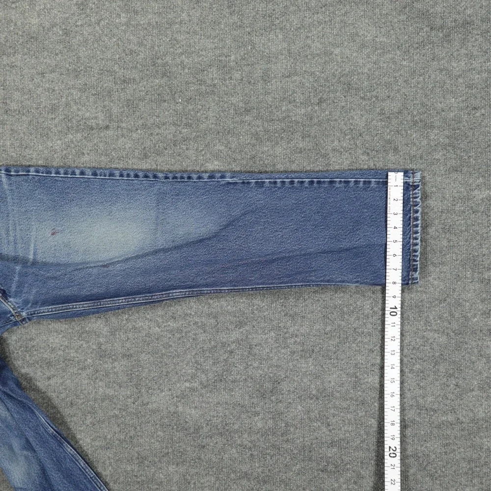 Levis 505 Jeans Mens 36x30 Blue Regular Fit Straight Leg Stretch